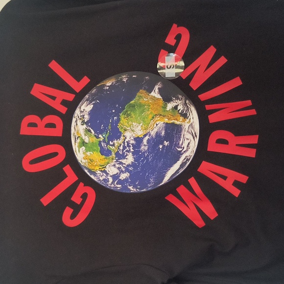 NWT Cali Dewitt Black T-Shirt with Global Warning Graphic Coffin Sz Small Men - Picture 11 of 15